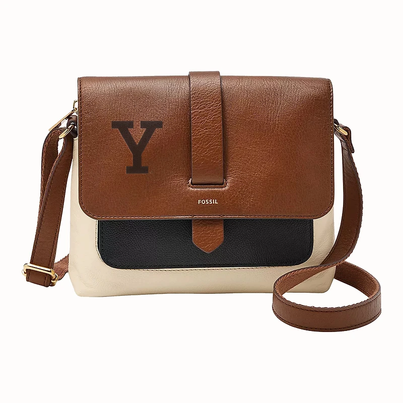 Fossil Yale Bulldogs Kinley Leather Small Crossbody Bag