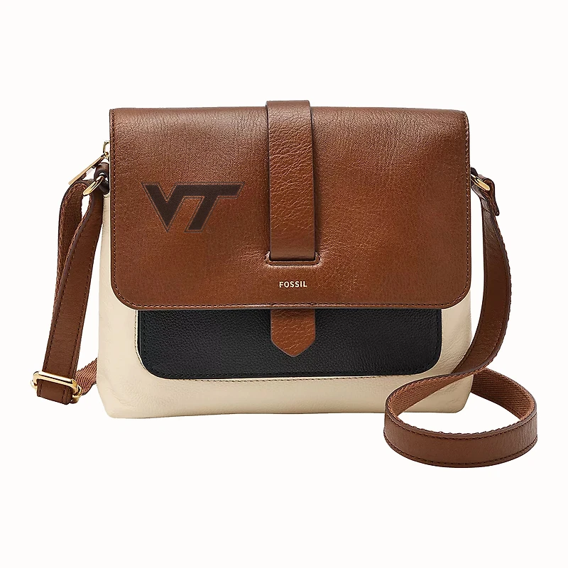 Fossil Virginia Tech Hokies Kinley Leather Small Crossbody Bag