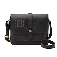 Fossil  Black Drexel Dragons Kinley Leather Small Crossbody Bag