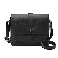 Fossil  Black Harvard Crimson Kinley Leather Small Crossbody Bag