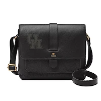 Fossil  Black Houston Cougars Kinley Leather Small Crossbody Bag