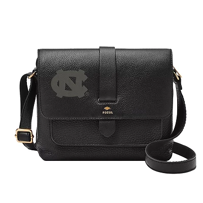 Fossil  Black North Carolina Tar Heels Kinley Leather Small Crossbody Bag