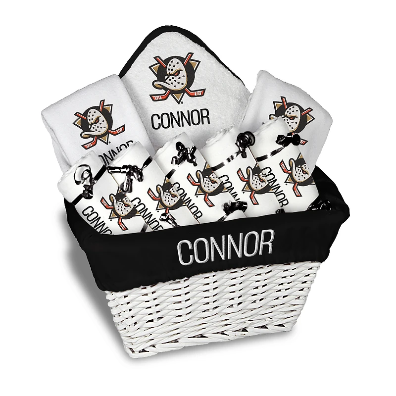 Chad & Jake Anaheim Ducks Personalized Primary Team Logo Large Gift Basket Set