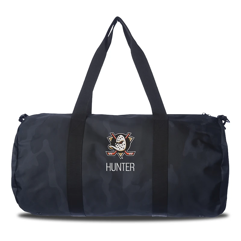 Infant Chad & Jake Anaheim Ducks Personalized Navy Camo Print Duffel Bag