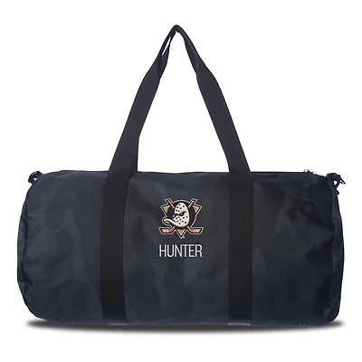 Infant Chad & Jake Anaheim Ducks Personalized Navy Camo Print Duffel Bag