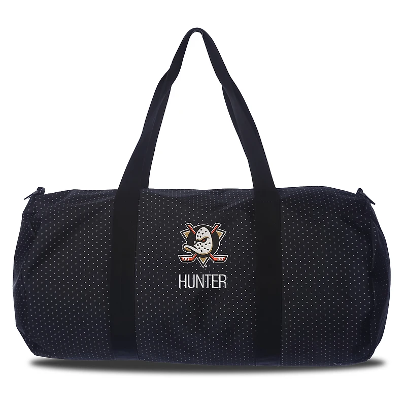 Infant Chad & Jake Anaheim Ducks Personalized Dot Print Duffel Bag