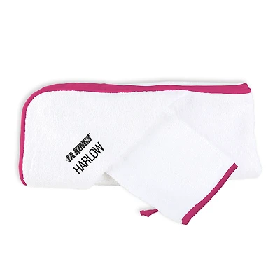 Infant Chad & Jake White Los Angeles Kings Personalized Hooded Towel & Mitt Set