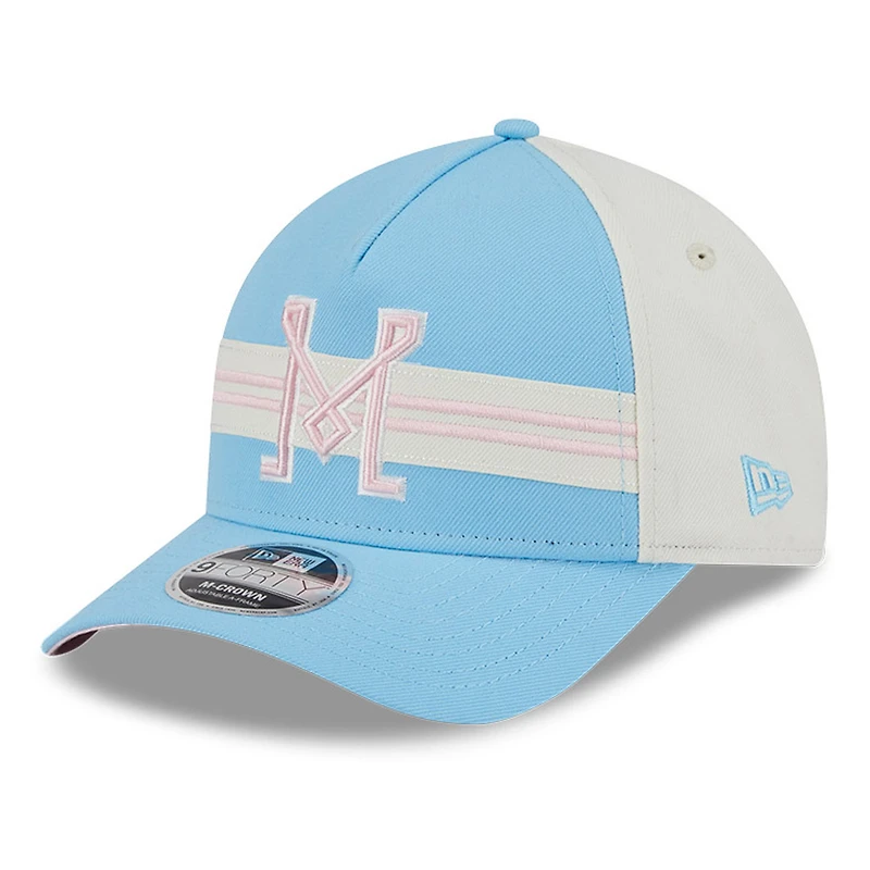 Youth New Era  Light Blue Inter Miami CF 2025 Jersey Hook 9FORTY M-Crown Adjustable Hat
