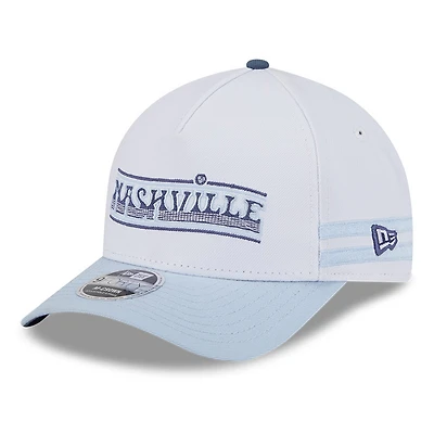 Men's New Era  White/Light Blue Nashville SC 2025 Jersey Hook 9FORTY M-Crown Adjustable Hat