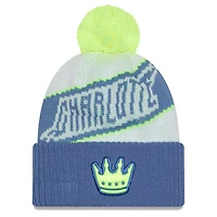 Men's New Era  White Charlotte FC 2025 Jersey Hook Cuffed Knit Hat With Pom