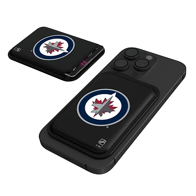 Keyscaper  Black Winnipeg Jets Magnetic Credit Card Wallet