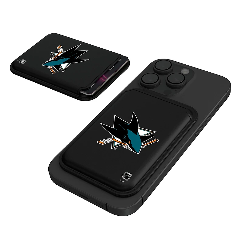 Keyscaper  Black San Jose Sharks Magnetic Credit Card Wallet