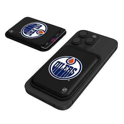 Keyscaper  Black Edmonton Oilers Magnetic Credit Card Wallet