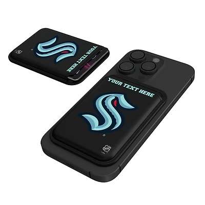 Keyscaper  Black Seattle Kraken Personalized Magnetic Credit Card Wallet