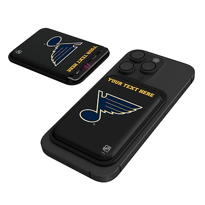 Keyscaper  Black St. Louis Blues Personalized Magnetic Credit Card Wallet