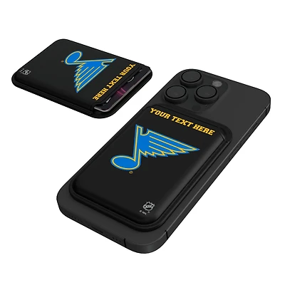 Keyscaper  Black St. Louis Blues Personalized Magnetic Credit Card Wallet