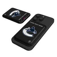 Keyscaper  Black Vancouver Canucks Personalized Magnetic Credit Card Wallet