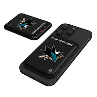 Keyscaper  Black San Jose Sharks Personalized Magnetic Credit Card Wallet