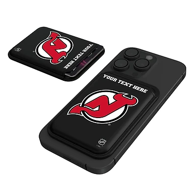 Keyscaper  Black New Jersey Devils Personalized Magnetic Credit Card Wallet
