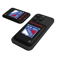 Keyscaper  Black New York Rangers Personalized Magnetic Credit Card Wallet