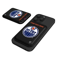 Keyscaper  Black Edmonton Oilers Personalized Magnetic Credit Card Wallet