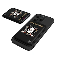 Keyscaper  Black Anaheim Ducks Personalized Magnetic Credit Card Wallet