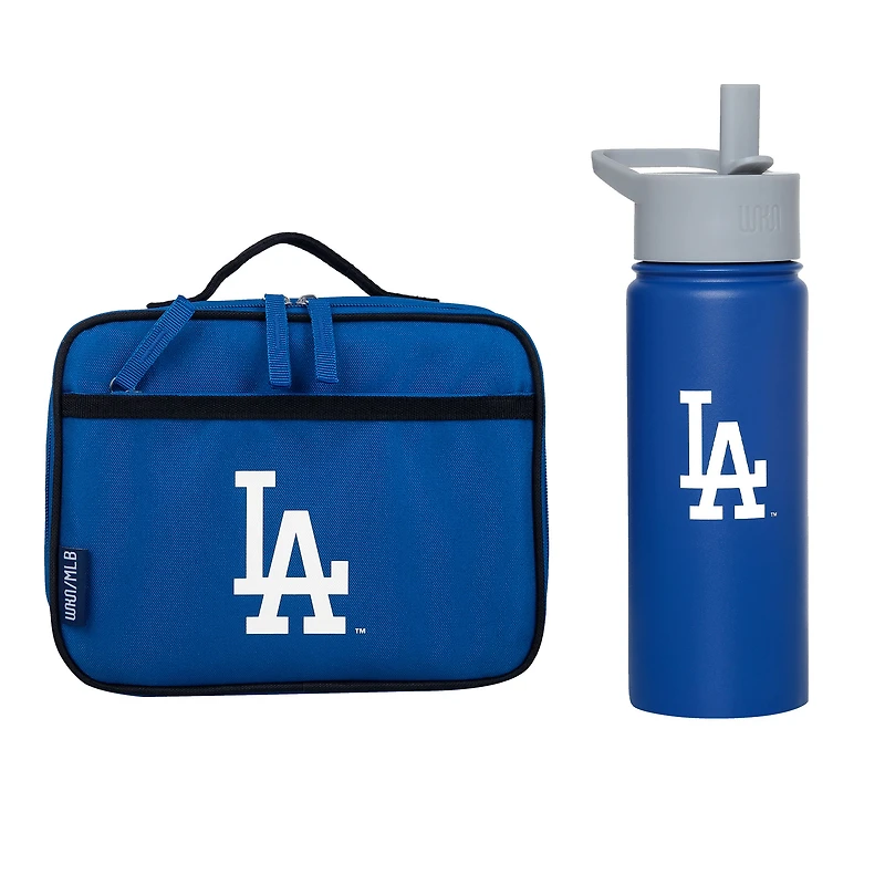 Wildkin  Los Angeles Dodgers 18oz. Water Bottle & Lunch Box Set
