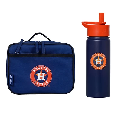 Wildkin  Houston Astros 18oz. Water Bottle & Lunch Box Set