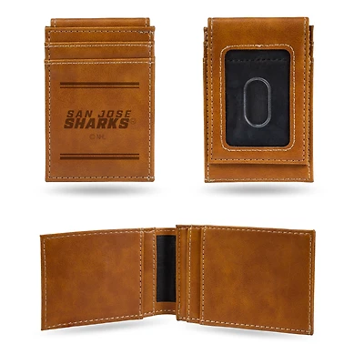Brown San Jose Sharks Front Pocket Wallet