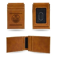 Brown Edmonton Oilers Front Pocket Wallet