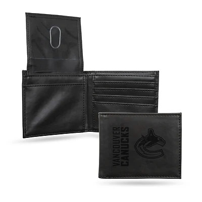 Vancouver Canucks Laser Engraved Billfold Wallet