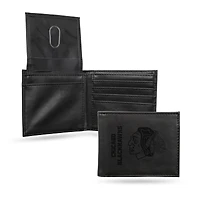 Chicago Blackhawks Laser Engraved Billfold Wallet