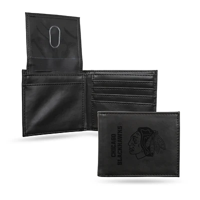 Chicago Blackhawks Laser Engraved Billfold Wallet