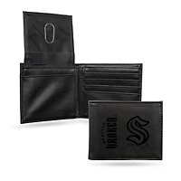 Seattle Kraken Laser Engraved Billfold Wallet