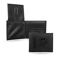 Pittsburgh Penguins Laser Engraved Billfold Wallet