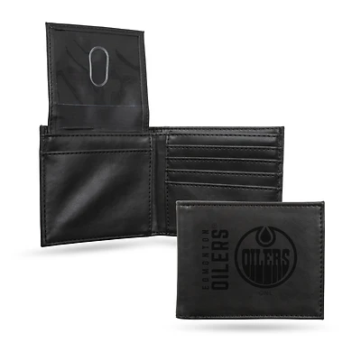 Edmonton Oilers Laser Engraved Billfold Wallet