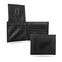 Detroit Red Wings Laser Engraved Billfold Wallet