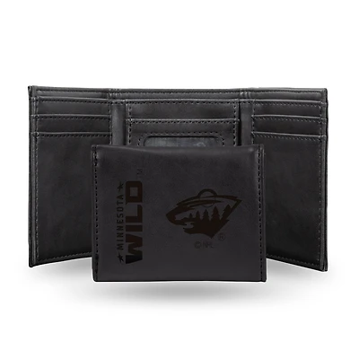 Minnesota Wild Laser Engraved Tri-Fold Wallet