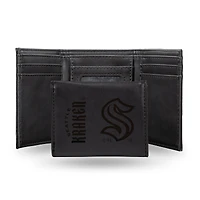 Seattle Kraken Laser Engraved Tri-Fold Wallet
