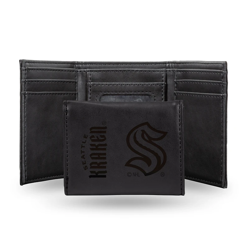 Seattle Kraken Laser Engraved Tri-Fold Wallet