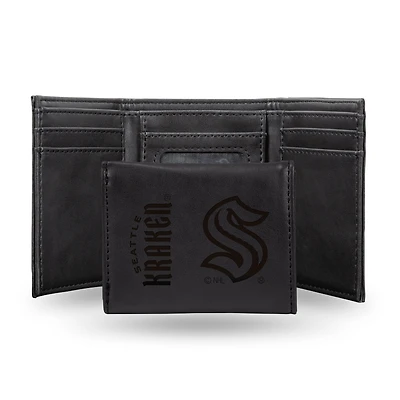 Seattle Kraken Laser Engraved Tri-Fold Wallet
