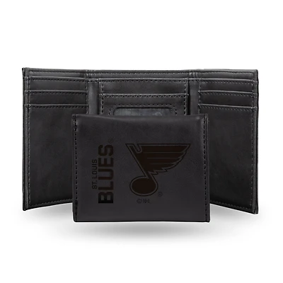 St. Louis Blues Laser Engraved Tri-Fold Wallet