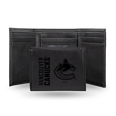 Vancouver Canucks Laser Engraved Tri-Fold Wallet