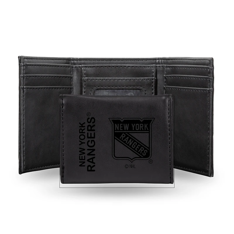 New York Rangers Laser Engraved Tri-Fold Wallet