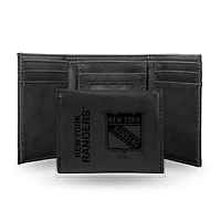 New York Rangers Laser Engraved Tri-Fold Wallet