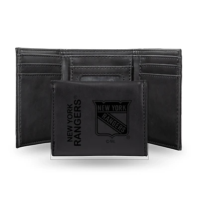 New York Rangers Laser Engraved Tri-Fold Wallet