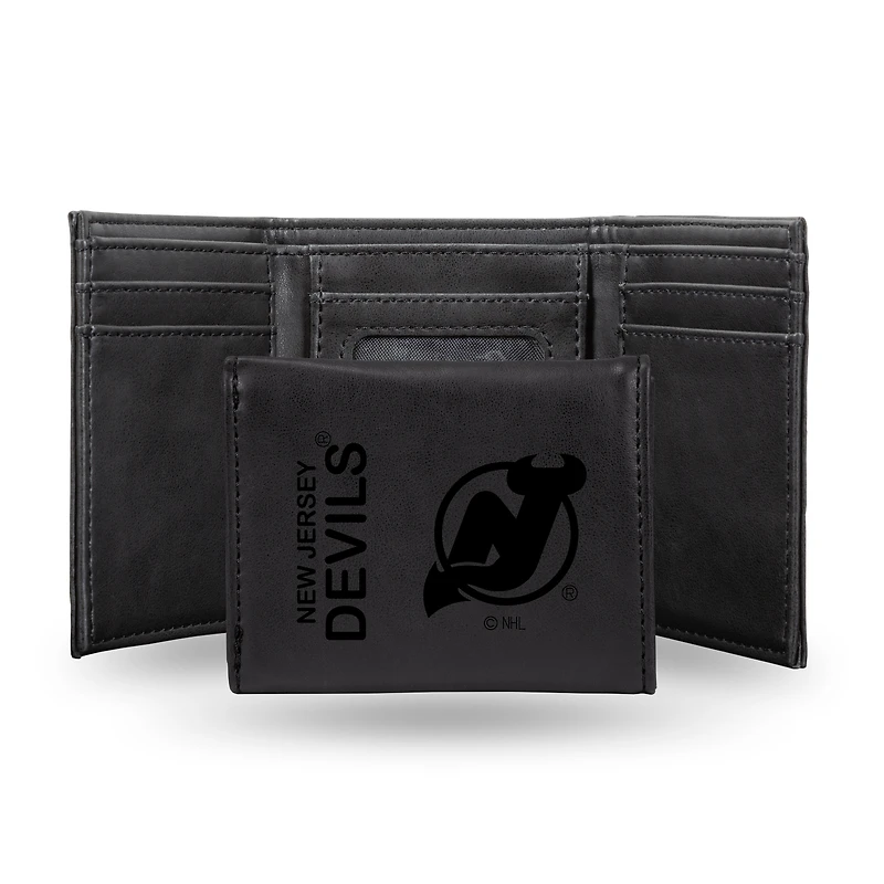 New Jersey Devils Laser Engraved Tri-Fold Wallet