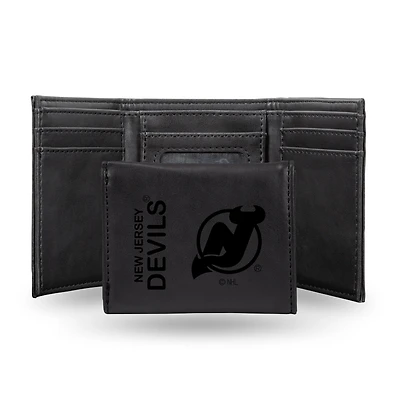 New Jersey Devils Laser Engraved Tri-Fold Wallet