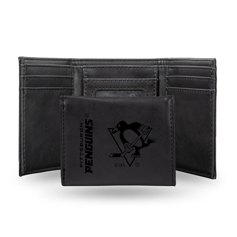Pittsburgh Penguins Laser Engraved Tri-Fold Wallet