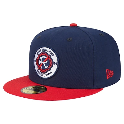 Men's New Era  Navy New England Revolution 2025 Kickoff 59FIFTY Fitted Hat